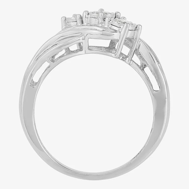 Love Lives Forever 1/2 CT.T.W. Round White Natural Diamond 10K Gold 3-Stone Ring