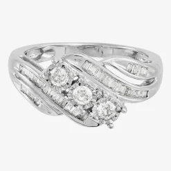 Love Lives Forever 1/2 CT.T.W. Round White Natural Diamond 10K Gold 3-Stone Ring