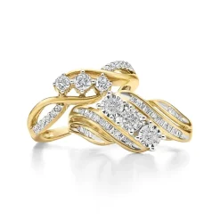 Love Lives Forever 1/2 CT.T.W. Round White Natural Diamond 10K Gold 3-Stone Ring