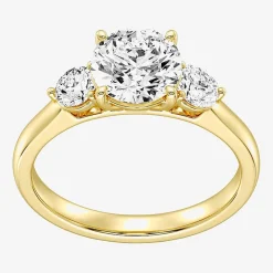 Love Lives Forever (F / Si1-Si2) Womens 2 CT. T.W. Lab Grown White Diamond 10K Gold Round 3-Stone Engagement Ring