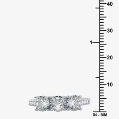 Love Lives Forever (G / Si1-Si2) Womens 1 1/2 CT. T.W. Lab Grown White Diamond 10K Gold Round 3-Stone Engagement Ring