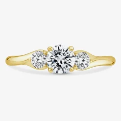 Love Lives Forever (G / Si1-Si2) Womens 1 CT. T.W. Lab Grown White Diamond 10K Gold Round 3-Stone Engagement Ring