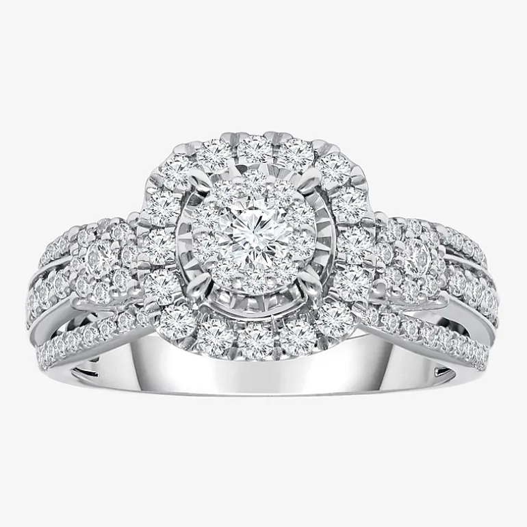 Love Lives Forever (I / I1) Womens 1 CT. T.W. Lab Grown White Diamond 10K Gold Bridal Set