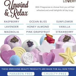 LOVERY™ Variety Bath Bombs Basket - 17pc Home Bath Gift Set
