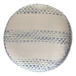 LR Home Eleanor 14" Handmade Cotton Blend Pouf