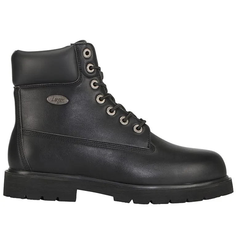 Lugz Mens Drifter 6 Steel Toe Water Resistant Slip Resistant Flat Heel Work Boots