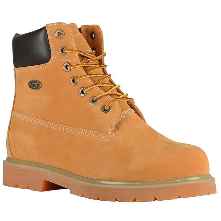 Lugz Mens Drifter 6 Steel Toe Water Resistant Slip Resistant Flat Heel Work Boots