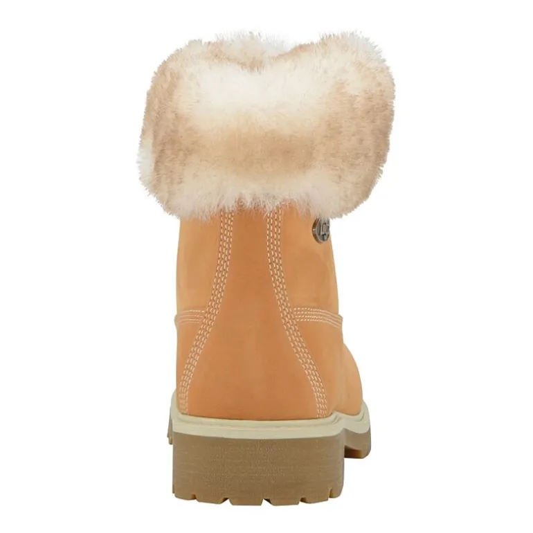 Lugz Womens Convoy Fur Block Heel Lace Up Boots