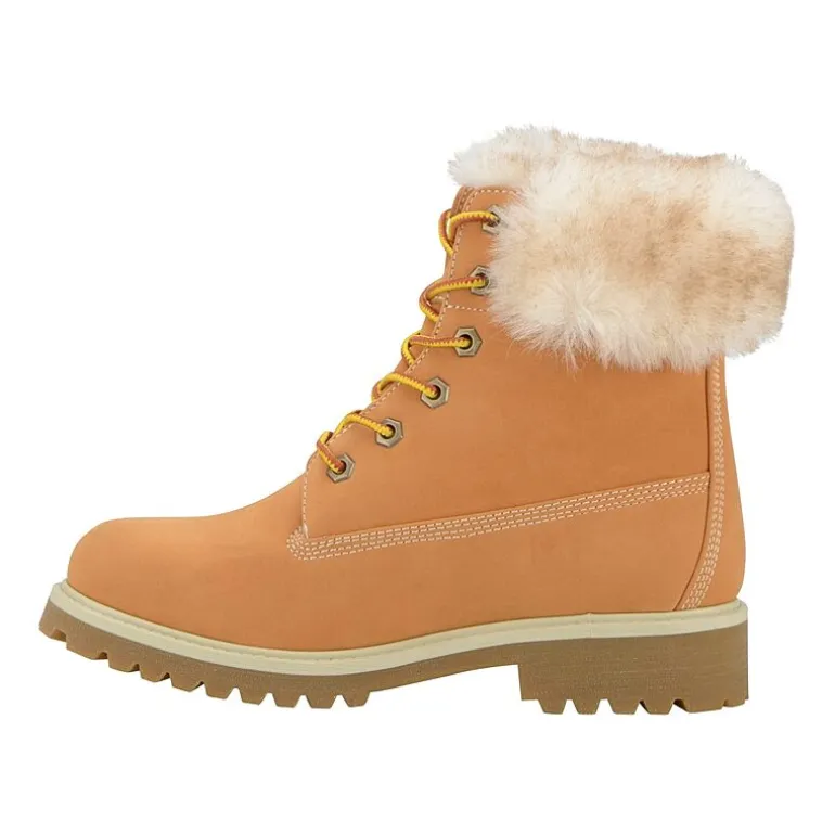 Lugz Womens Convoy Fur Block Heel Lace Up Boots