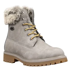 Lugz Womens Convoy Fur Block Heel Lace Up Boots