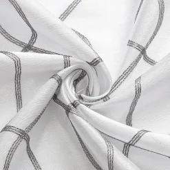 Luke Embroidered Grommet Top Light-Filtering Set of 2 Curtain Panel