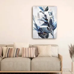 Lumaprints Blue Leaves Canvas Art