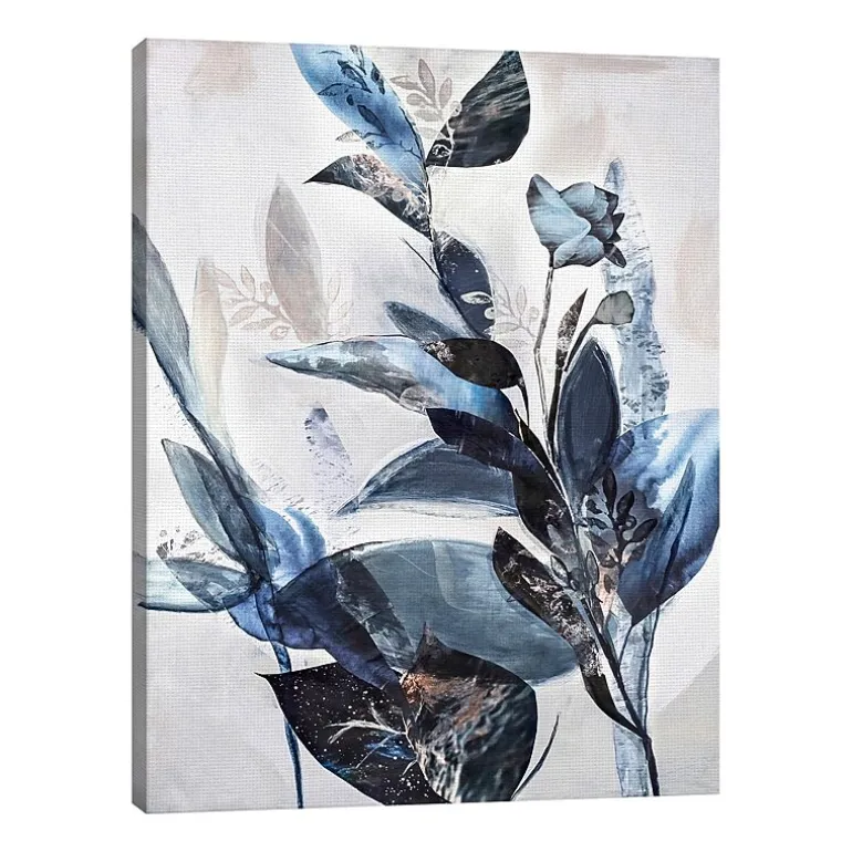 Lumaprints Blue Leaves Canvas Art