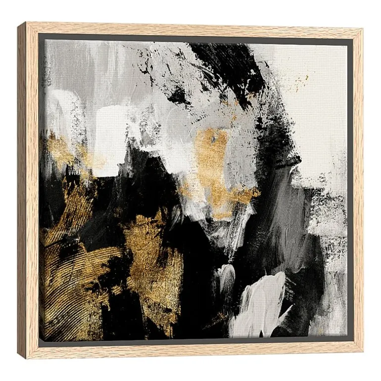 Lumaprints Neutral Gold Collage Framed Canvas Art