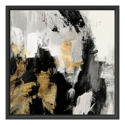 Lumaprints Neutral Gold Collage Framed Canvas Art
