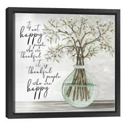 Lumaprints 22" X 22" Thankful People Floating Frame Framed Print
