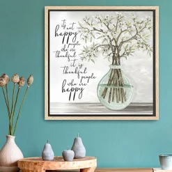 Lumaprints 22" X 22" Thankful People Floating Frame Framed Print