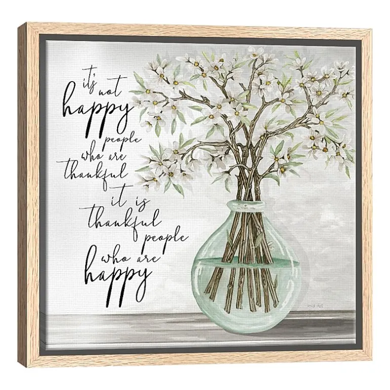 Lumaprints 22" X 22" Thankful People Floating Frame Framed Print