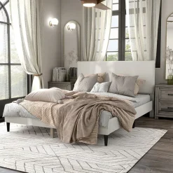 Lumi Boucle Fabric Queen Bed