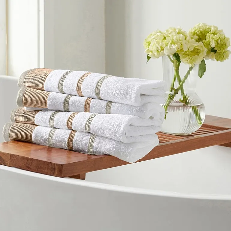 Luxury Cotton 4 Pc Decorative Hand Towel Set