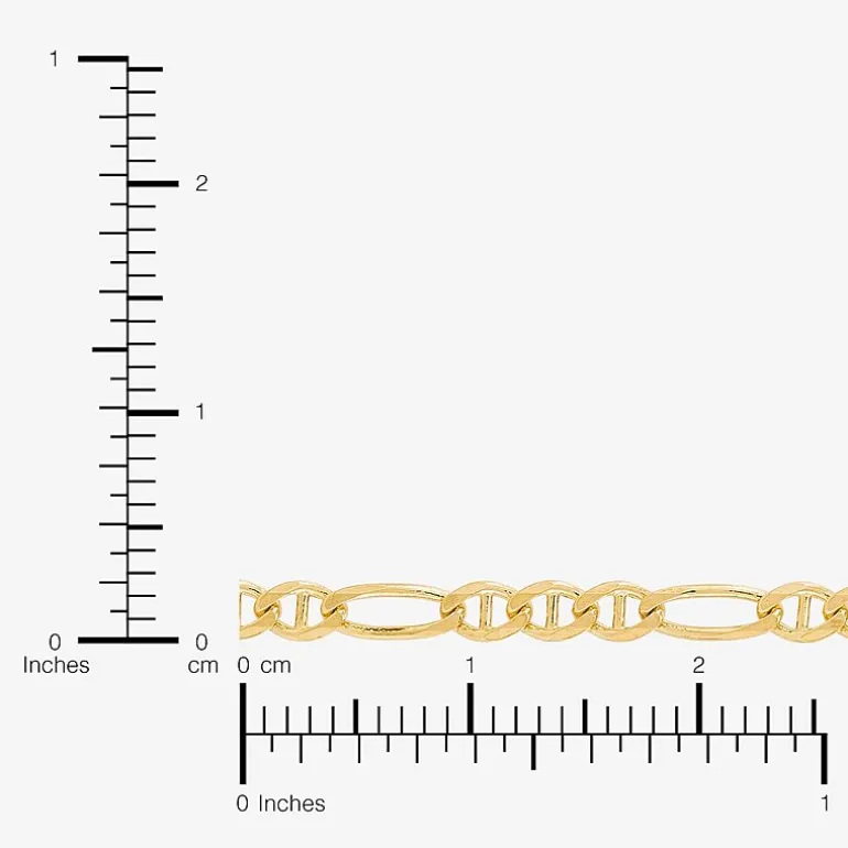 Made in Italy 14K Gold 20 Inch Figaro Chain Necklace