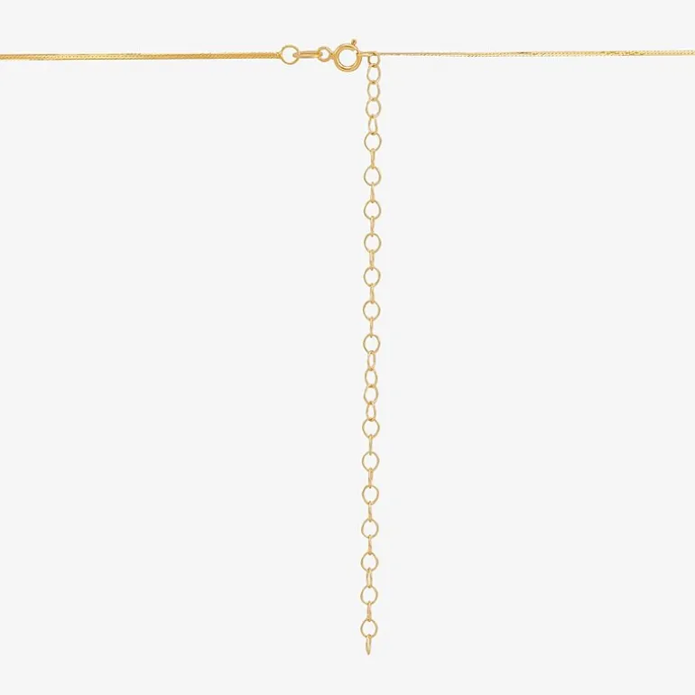 Made in Italy 14K Gold 16 - 18 Inch Solid Herringbone Chain Necklace
