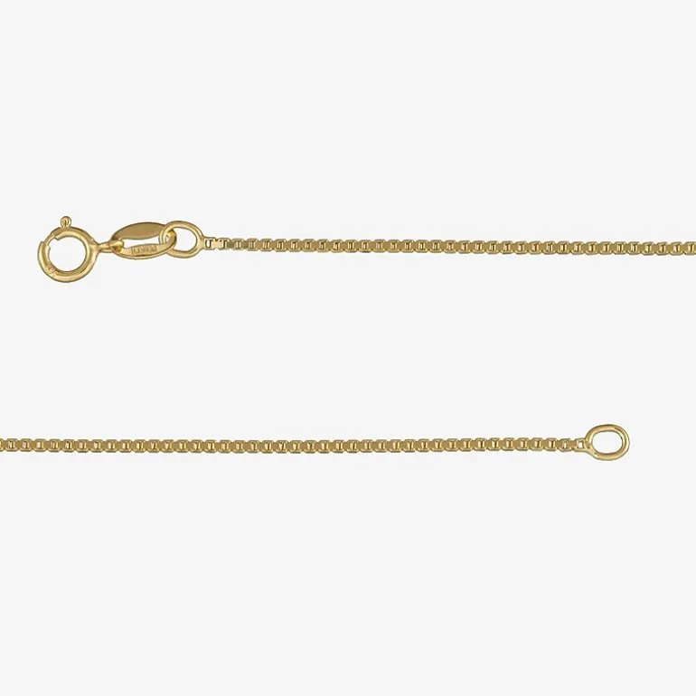 Made in Italy 14K Gold 18 - 22 Inch Solid Box Chain Necklace