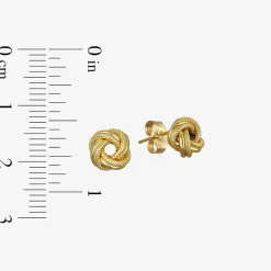 Made in Italy 14K Gold 7.7mm Knot Stud Earrings