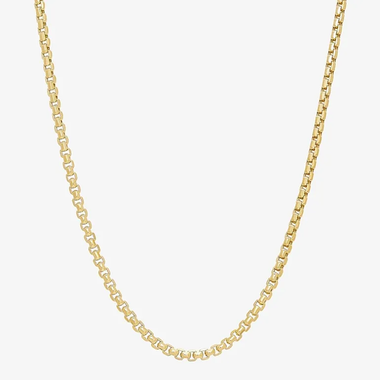Made in Italy Mens 14K Gold 20 Inch Box Chain Necklace