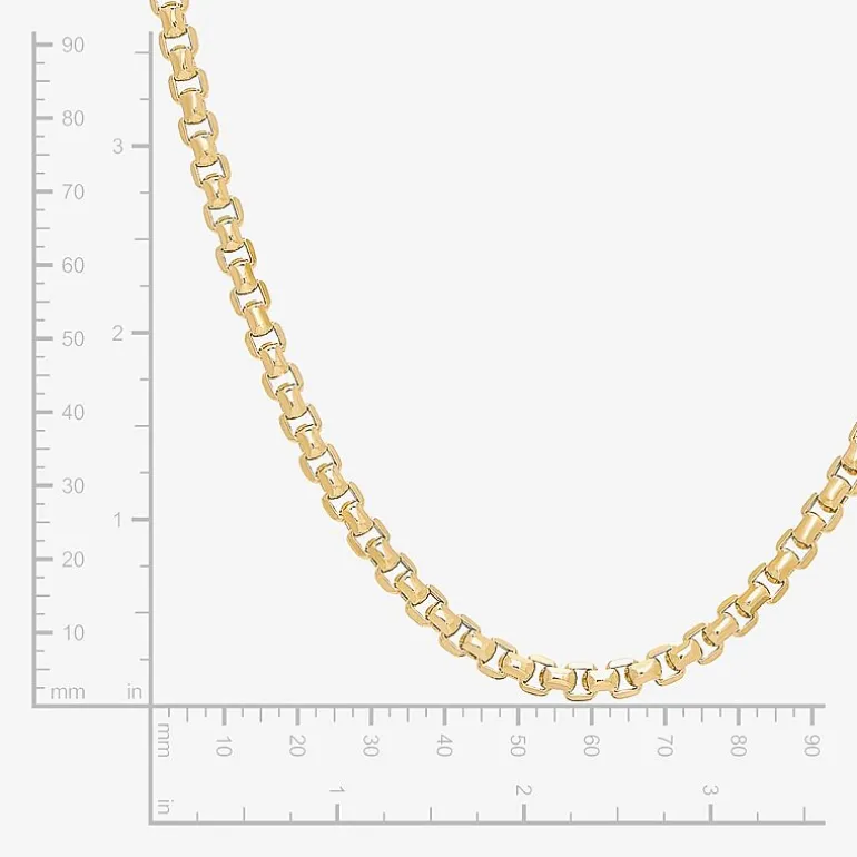 Made in Italy Mens 14K Gold 20 Inch Box Chain Necklace