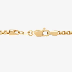 Made in Italy Mens 14K Gold 20 Inch Box Chain Necklace