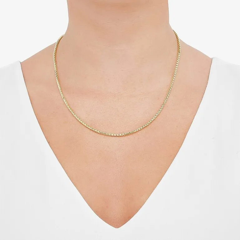 Made in Italy Mens 14K Gold 20 Inch Box Chain Necklace