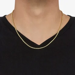 Made in Italy Mens 14K Gold 20 Inch Box Chain Necklace