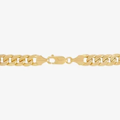Made in Italy Mens 10K Gold 22 Inch Cuban Chain Necklace