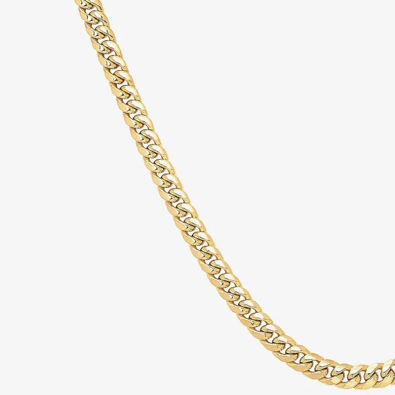 Made in Italy Mens 10K Gold 22 Inch Cuban Chain Necklace