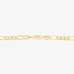 Made in Italy Mens 10K Gold 24 Inch Figaro Chain Necklace