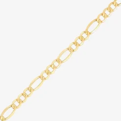 Made in Italy Mens 10K Gold 20 Inch Figaro Chain Necklace