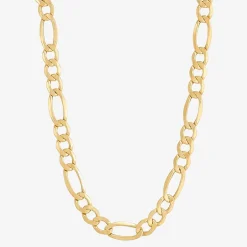 Made in Italy Mens 10K Gold 20 Inch Figaro Chain Necklace