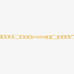 Made in Italy Mens 10K Gold 20 Inch Figaro Chain Necklace