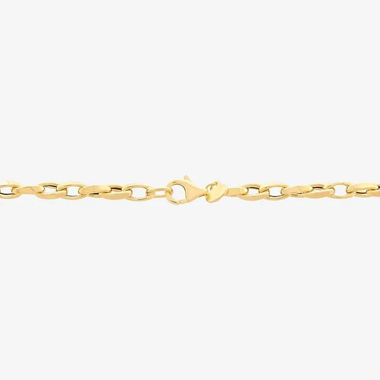 Made in Italy Mens 10K Gold 22 Inch Link Chain Necklace
