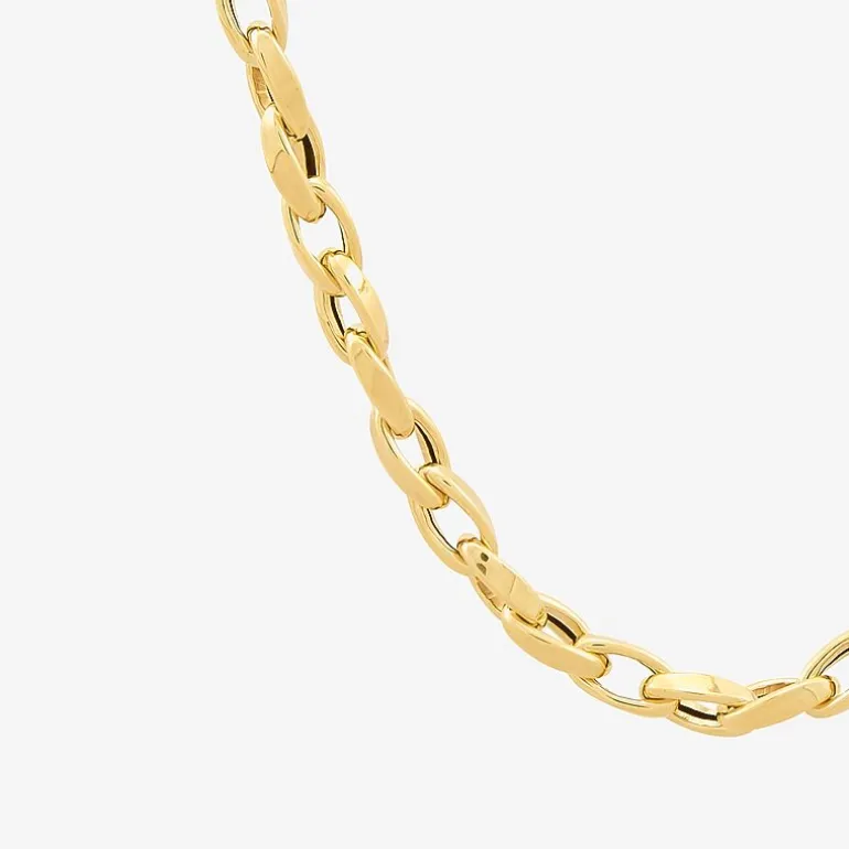 Made in Italy Mens 10K Gold 22 Inch Link Chain Necklace