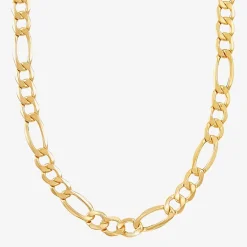Made in Italy Mens 10K Gold 22 Inch Link Necklace