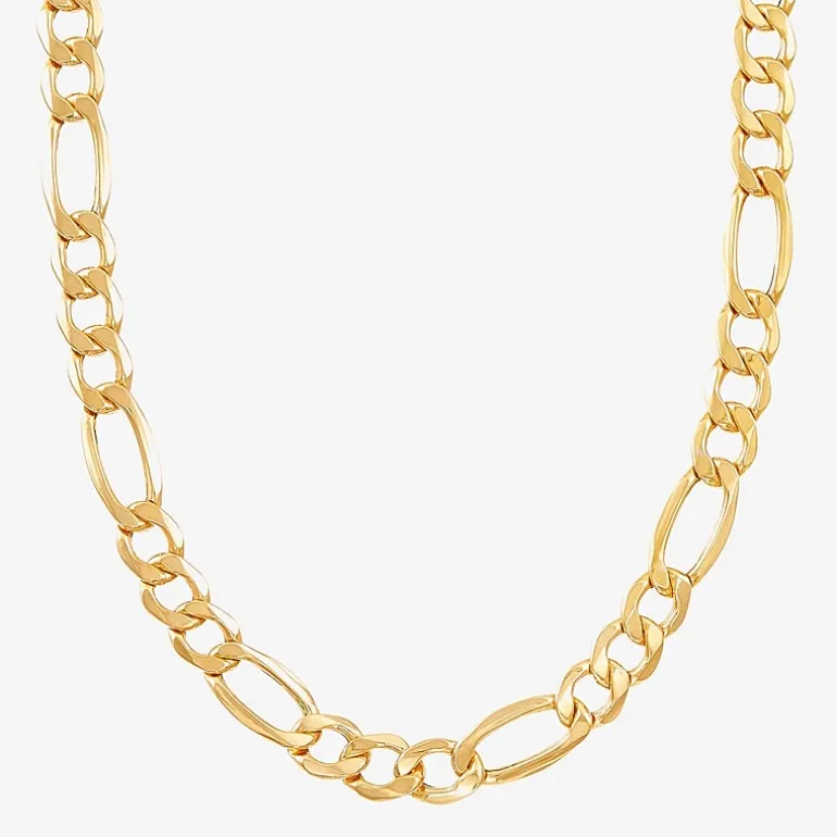Made in Italy Mens 10K Gold 22 Inch Link Necklace
