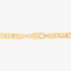 Made in Italy Mens 10K Gold 22 Inch Mariner Chain Necklace