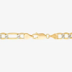 Made in Italy Mens 14K Gold 8 1/2 Inch Semisolid Figaro Chain Bracelet