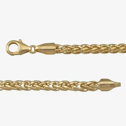 Made in Italy Mens 10K Gold 22 Inch Wheat Chain Necklace