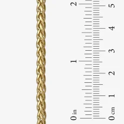 Made in Italy Mens 10K Gold 22 Inch Wheat Chain Necklace