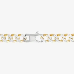 Made in Italy Mens 24K Gold Over Silver 24 Inch Curb Chain Necklace