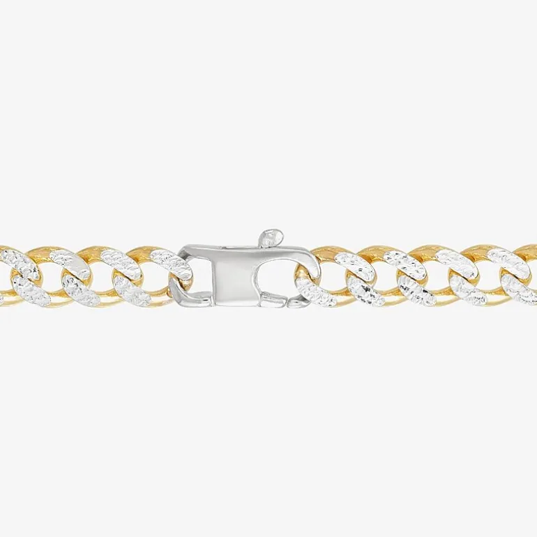 Made in Italy Mens 24K Gold Over Silver 24 Inch Curb Chain Necklace