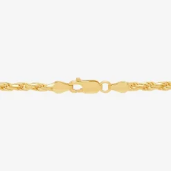 Made in Italy Mens 14K Gold Over Silver 20 Inch Rope Chain Necklace